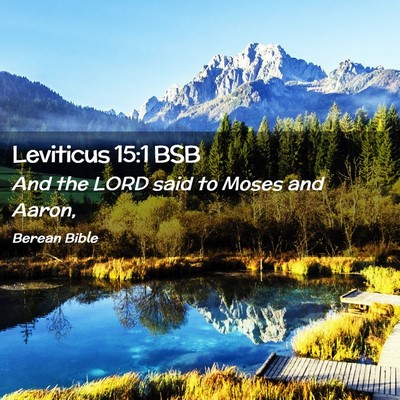 Picture 02 - Leviticus 15:1 BSB - And the LORD said to Moses and - Bible Verse Picture
