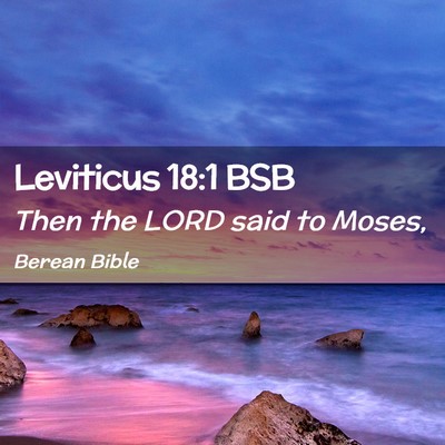 Picture 02 - Leviticus 18:1 BSB - Then the LORD said to - Bible Verse Picture