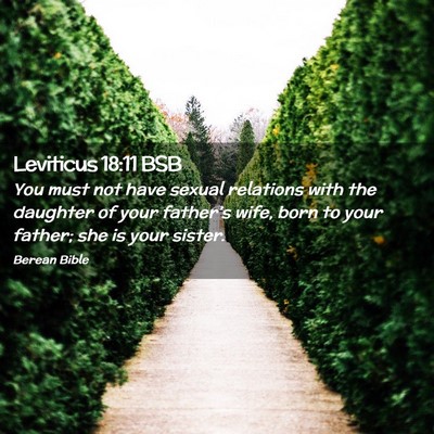 Picture 02 - Leviticus 18:11 BSB - You must not have sexual relations with the - Bible Verse Picture