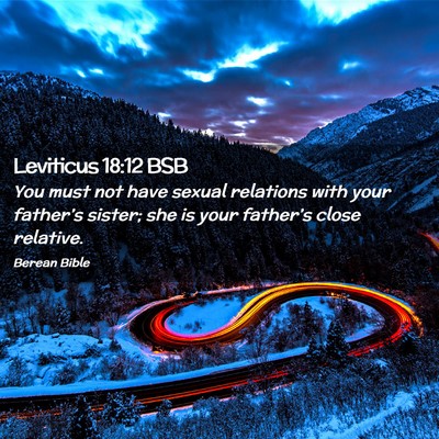 Picture 02 - Leviticus 18:12 BSB - You must not have sexual relations with your - Bible Verse Picture