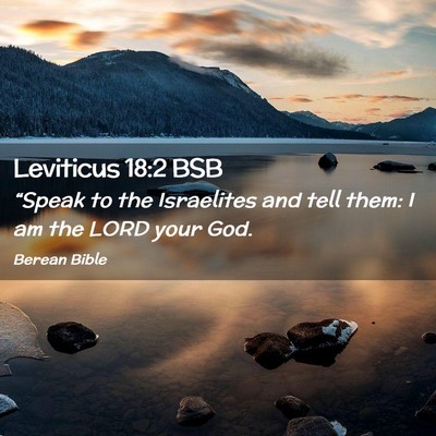 Picture 02 - Leviticus 18:2 BSB - “Speak to the Israelites and tell them: I am - Bible Verse Picture