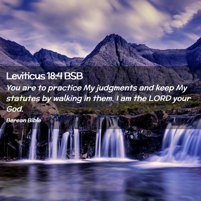 Picture 02 - Leviticus 18:4 BSB - You are to practice My judgments and keep My - Bible Verse Picture