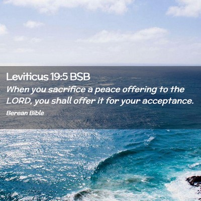 Picture 02 - Leviticus 19:5 BSB - When you sacrifice a peace offering to the LORD, - Bible Verse Picture