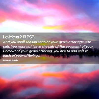 Picture 02 - Leviticus 2:13 BSB - And you shall season each of your grain offerings - Bible Verse Picture