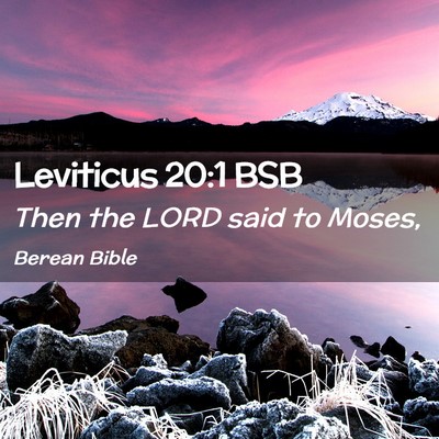Picture 02 - Leviticus 20:1 BSB - Then the LORD said to - Bible Verse Picture
