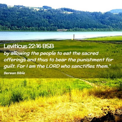 Picture 02 - Leviticus 22:16 BSB - by allowing the people to eat the sacred - Bible Verse Picture