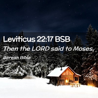 Picture 02 - Leviticus 22:17 BSB - Then the LORD said to - Bible Verse Picture