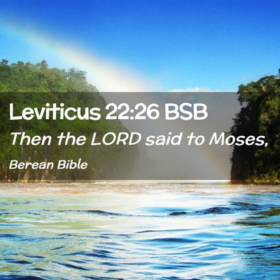 Picture 02 - Leviticus 22:26 BSB - Then the LORD said to - Bible Verse Picture