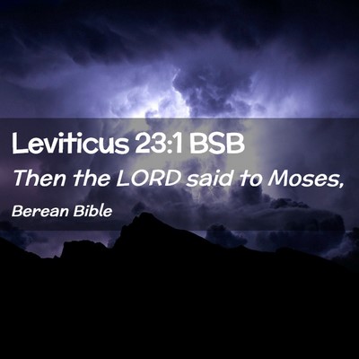 Picture 02 - Leviticus 23:1 BSB - Then the LORD said to - Bible Verse Picture