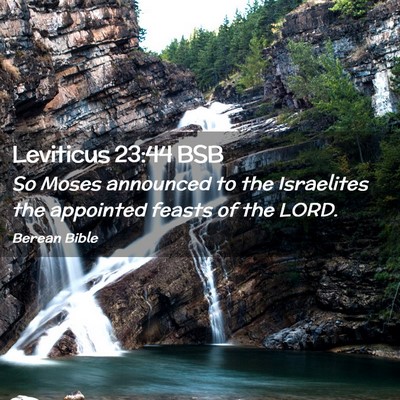 Picture 02 - Leviticus 23:44 BSB - So Moses announced to the Israelites the - Bible Verse Picture
