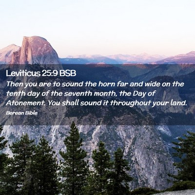 Picture 02 - Leviticus 25:9 BSB - Then you are to sound the horn far and wide on - Bible Verse Picture