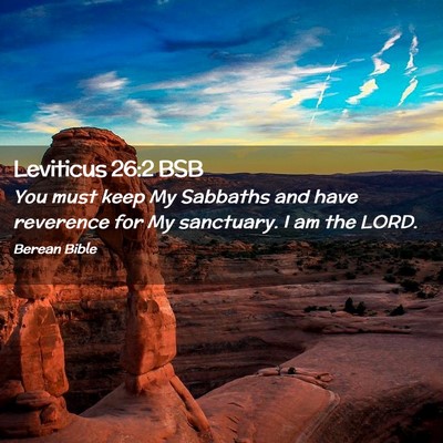 Picture 02 - Leviticus 26:2 BSB - You must keep My Sabbaths and have reverence for - Bible Verse Picture