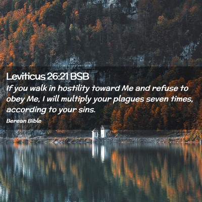 Picture 02 - Leviticus 26:21 BSB - If you walk in hostility toward Me and refuse to - Bible Verse Picture