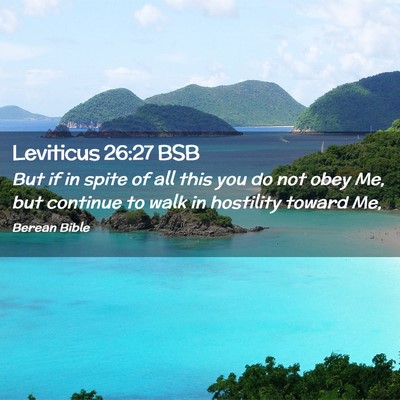 Picture 02 - Leviticus 26:27 BSB - But if in spite of all this you do not obey Me, - Bible Verse Picture