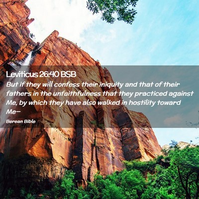 Picture 02 - Leviticus 26:40 BSB - But if they will confess their iniquity and that - Bible Verse Picture