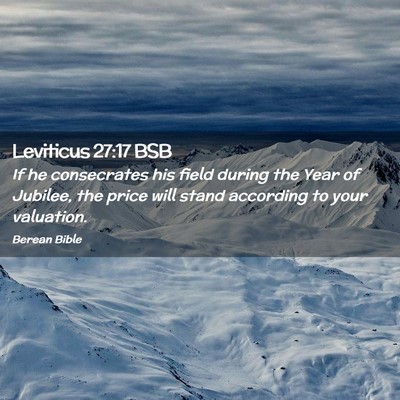Picture 02 - Leviticus 27:17 BSB - If he consecrates his field during the Year of - Bible Verse Picture