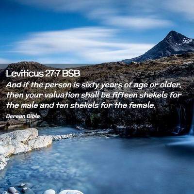 Picture 02 - Leviticus 27:7 BSB - And if the person is sixty years of age or older, - Bible Verse Picture