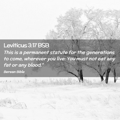Picture 02 - Leviticus 3:17 BSB - This is a permanent statute for the generations - Bible Verse Picture