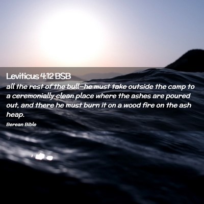 Picture 02 - Leviticus 4:12 BSB - all the rest of the bull—he must take outside - Bible Verse Picture