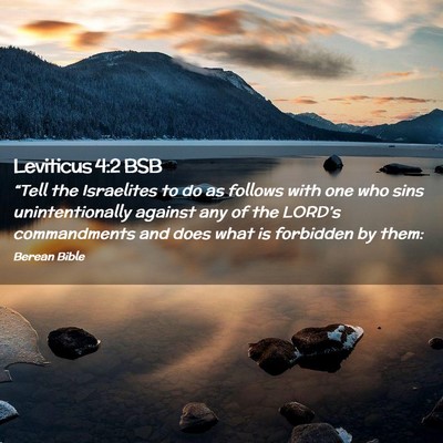 Picture 02 - Leviticus 4:2 BSB - “Tell the Israelites to do as follows with one - Bible Verse Picture