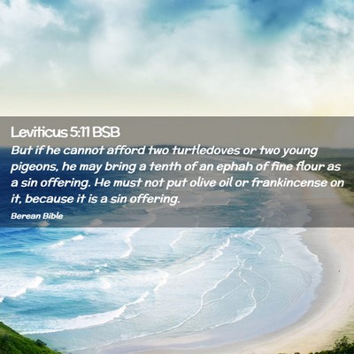 Picture 02 - Leviticus 5:11 BSB - But if he cannot afford two turtledoves or two - Bible Verse Picture