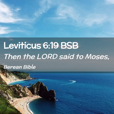 Picture 02 - Leviticus 6:19 BSB - Then the LORD said to - Bible Verse Picture