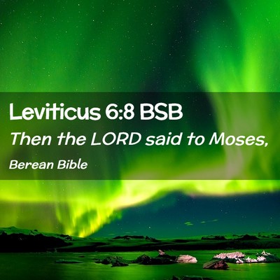 Picture 02 - Leviticus 6:8 BSB - Then the LORD said to - Bible Verse Picture