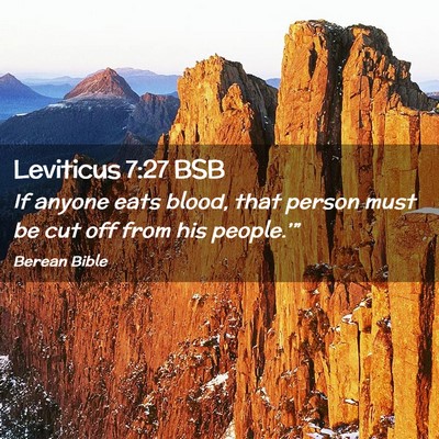 Picture 02 - Leviticus 7:27 BSB - If anyone eats blood, that person must be cut off - Bible Verse Picture