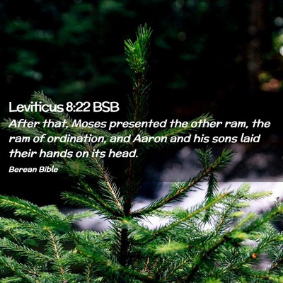 Picture 02 - Leviticus 8:22 BSB - After that, Moses presented the other ram, the - Bible Verse Picture