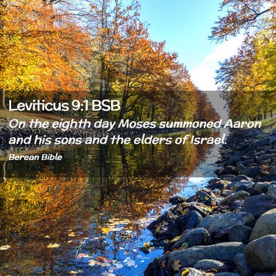 Picture 02 - Leviticus 9:1 BSB - On the eighth day Moses summoned Aaron and his - Bible Verse Picture