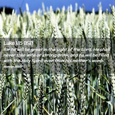 Picture 02 - Luke 1:15 BSB - for he will be great in the sight of the Lord. He - Bible Verse Picture