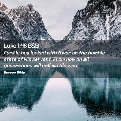 Picture 02 - Luke 1:48 BSB - For He has looked with favor on the humble state - Bible Verse Picture