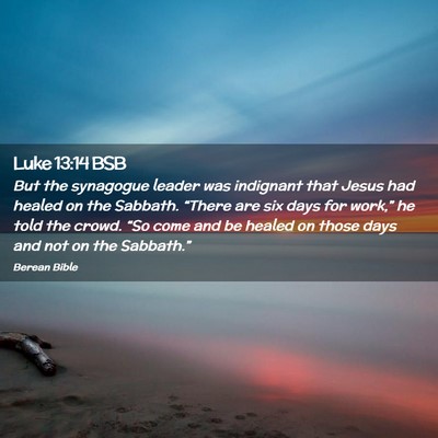 Picture 02 - Luke 13:14 BSB - But the synagogue leader was indignant that Jesus - Bible Verse Picture