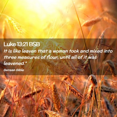 Picture 02 - Luke 13:21 BSB - It is like leaven that a woman took and mixed - Bible Verse Picture