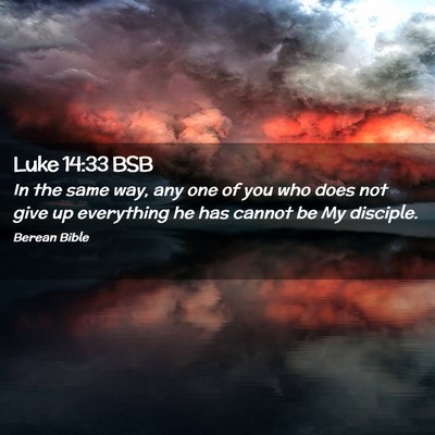 Picture 02 - Luke 14:33 BSB - In the same way, any one of you who does not give - Bible Verse Picture