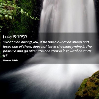 Picture 02 - Luke 15:4 BSB - “What man among you, if he has a hundred sheep - Bible Verse Picture