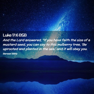 Picture 02 - Luke 17:6 BSB - And the Lord answered, “If you have faith the - Bible Verse Picture