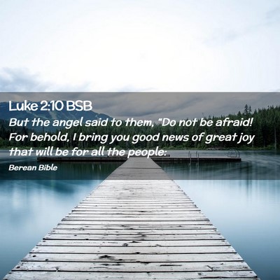 Picture 02 - Luke 2:10 BSB - But the angel said to them, “Do not be afraid! - Bible Verse Picture