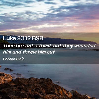 Picture 02 - Luke 20:12 BSB - Then he sent a third, but they wounded him and - Bible Verse Picture