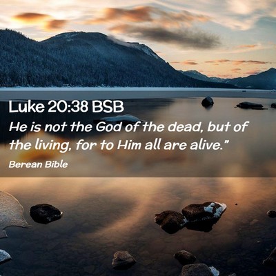 Picture 02 - Luke 20:38 BSB - He is not the God of the dead, but of the living, - Bible Verse Picture
