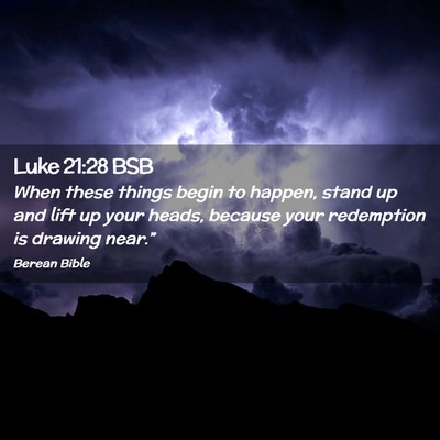 Picture 02 - Luke 21:28 BSB - When these things begin to happen, stand up and - Bible Verse Picture