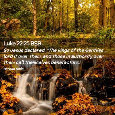 Picture 02 - Luke 22:25 BSB - So Jesus declared, “The kings of the Gentiles - Bible Verse Picture