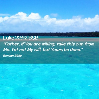 Picture 02 - Luke 22:42 BSB - “Father, if You are willing, take this cup from - Bible Verse Picture