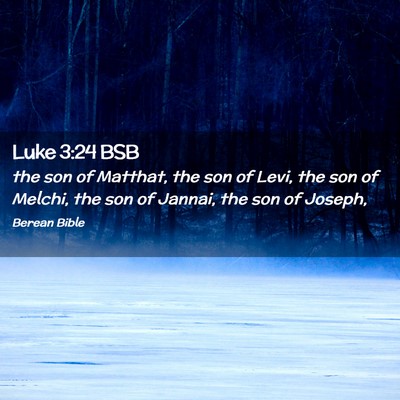 Picture 02 - Luke 3:24 BSB - the son of Matthat, the son of Levi, the son of - Bible Verse Picture