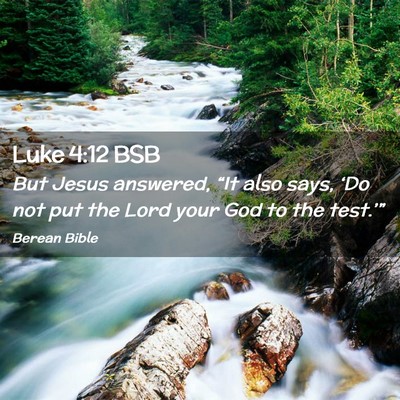 Picture 02 - Luke 4:12 BSB - But Jesus answered, “It also says, ‘Do not - Bible Verse Picture