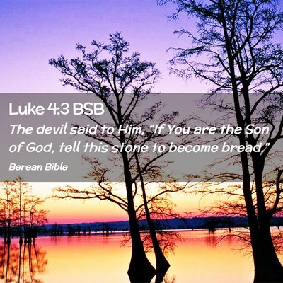 Picture 02 - Luke 4:3 BSB - The devil said to Him, “If You are the Son of - Bible Verse Picture