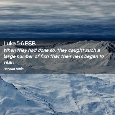Picture 02 - Luke 5:6 BSB - When they had done so, they caught such a large - Bible Verse Picture