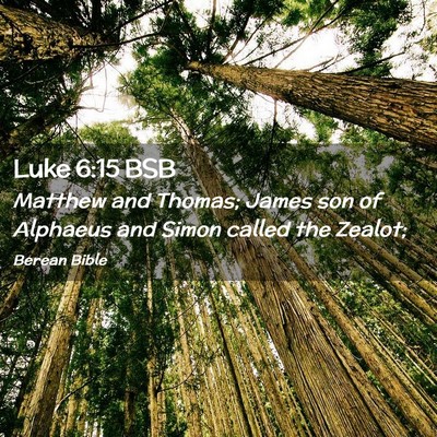 Picture 02 - Luke 6:15 BSB - Matthew and Thomas; James son of Alphaeus and - Bible Verse Picture