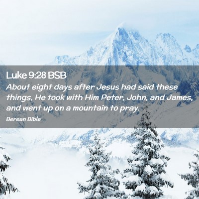 Picture 02 - Luke 9:28 BSB - About eight days after Jesus had said these - Bible Verse Picture