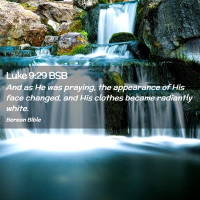 Picture 02 - Luke 9:29 BSB - And as He was praying, the appearance of His face - Bible Verse Picture